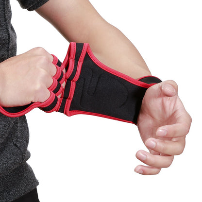 Indoor Fitness Palms Weight Training Silicone Non-slip Gloves Sports Long Wraps Wristbands Wholesale