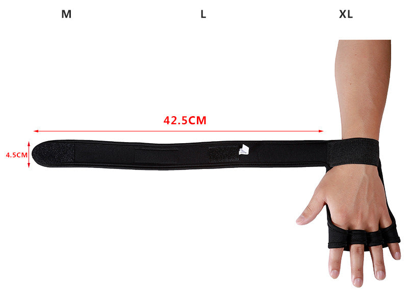 Indoor Fitness Palms Weight Training Silicone Non-slip Gloves Sports Long Wraps Wristbands Wholesale