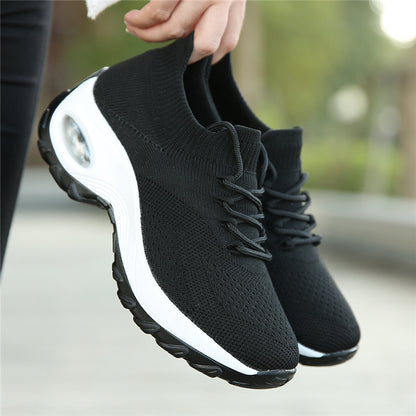 1862 socks shoes independent station large size women's shoes flying woven air cushion sports casual shoes square dance shoes mother shoes