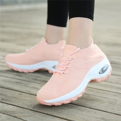 1862 socks shoes independent station large size women's shoes flying woven air cushion sports casual shoes square dance shoes mother shoes