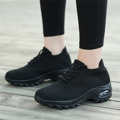 1862 socks shoes independent station large size women's shoes flying woven air cushion sports casual shoes square dance shoes mother shoes