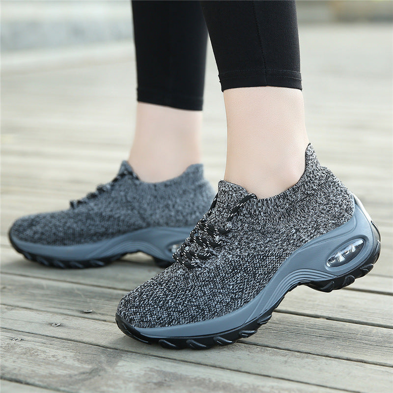 1862 socks shoes independent station large size women's shoes flying woven air cushion sports casual shoes square dance shoes mother shoes