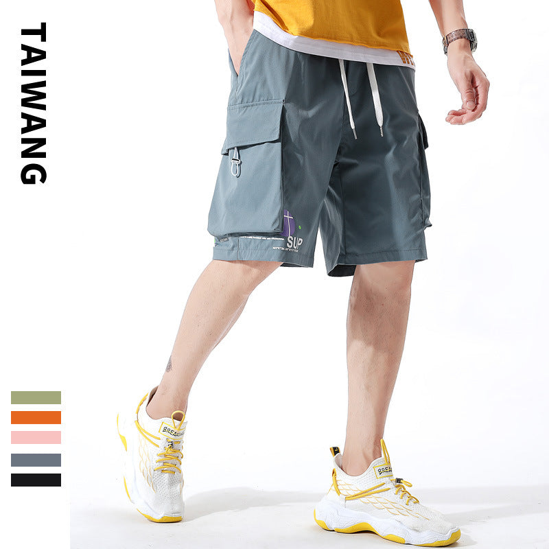 Japanese tide brand summer tooling shorts men 2022 new loose casual five-point pants national tide street men's trousers