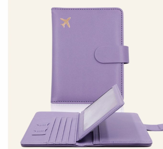 passport holder creative aircraft PU document storage bag leather passport cover passport bag cross-border factory direct sales