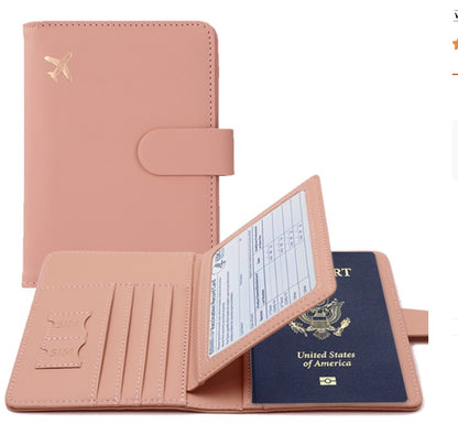 passport holder creative aircraft PU document storage bag leather passport cover passport bag cross-border factory direct sales