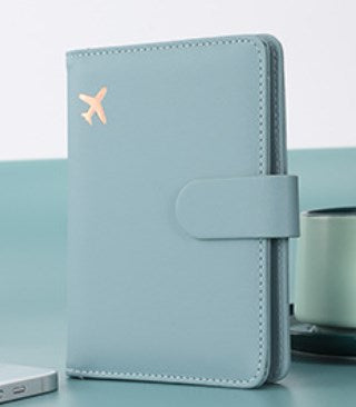 passport holder creative aircraft PU document storage bag leather passport cover passport bag cross-border factory direct sales