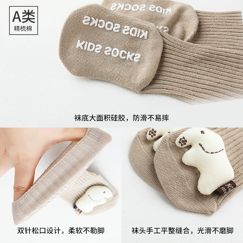 20 years of autumn and winter new baby socks loose mouth boneless baby socks baby floor socks non-slip cartoon socks