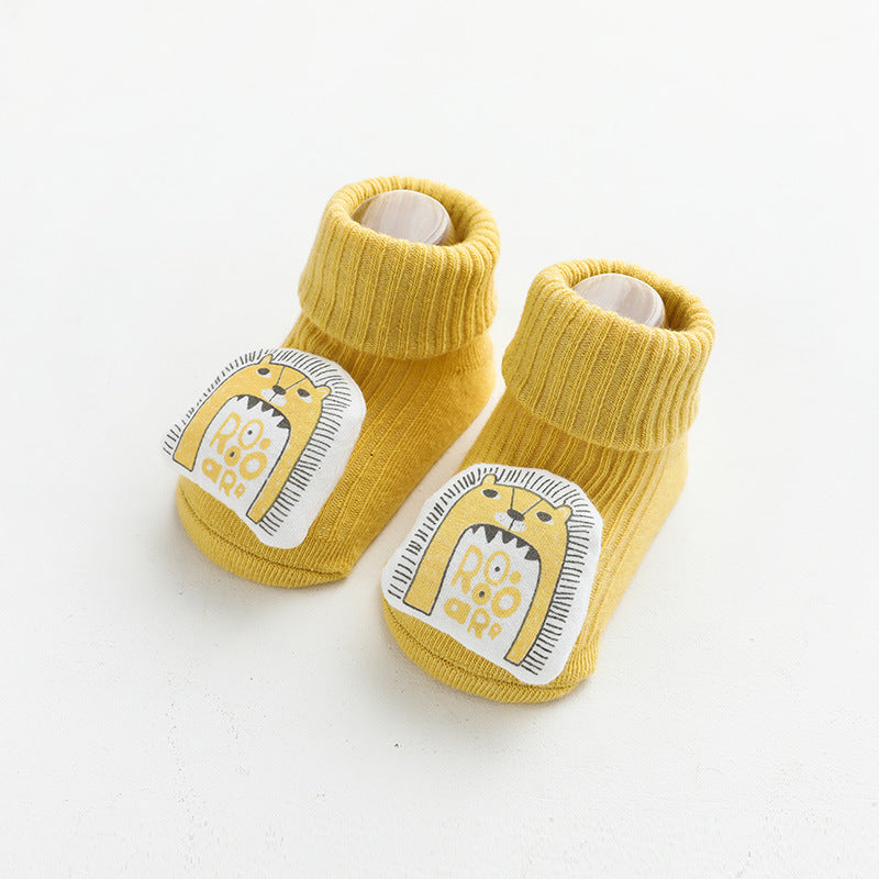 20 years of autumn and winter new baby socks loose mouth boneless baby socks baby floor socks non-slip cartoon socks