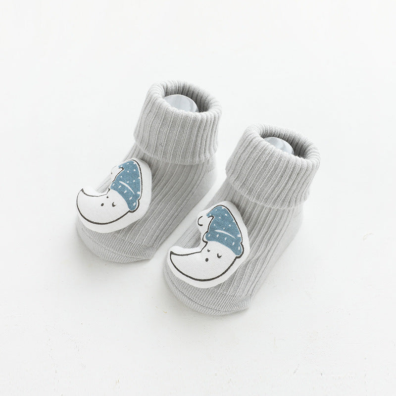 20 years of autumn and winter new baby socks loose mouth boneless baby socks baby floor socks non-slip cartoon socks