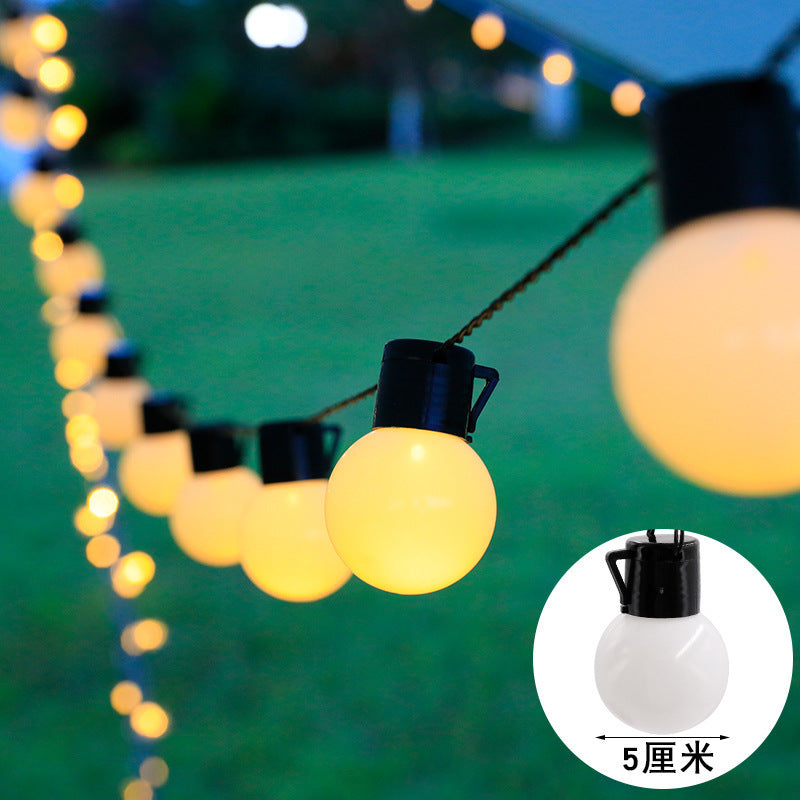 LED camping decorative light string wedding party layout bulb light outdoor garden tent canopy 5cm ball light string