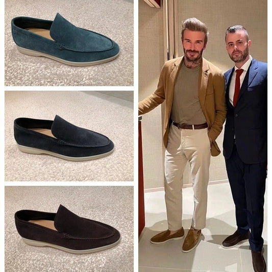 Men's summer loafers, casual flat shoes, slip-on driving shoes, cross-border large-size toe shoes