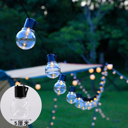 LED camping decorative light string wedding party layout bulb light outdoor garden tent canopy 5cm ball light string