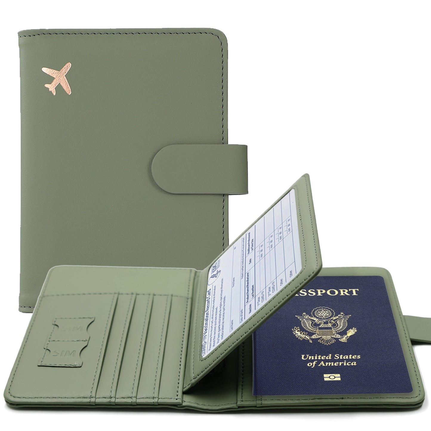 passport holder creative aircraft PU document storage bag leather passport cover passport bag cross-border factory direct sales