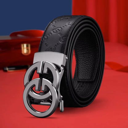 Men's new belt soft leather genuine cowhide belt pants belt 2023 trendy business gift box for boyfriend