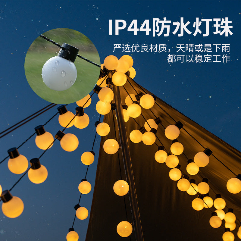 LED camping decorative light string wedding party layout bulb light outdoor garden tent canopy 5cm ball light string