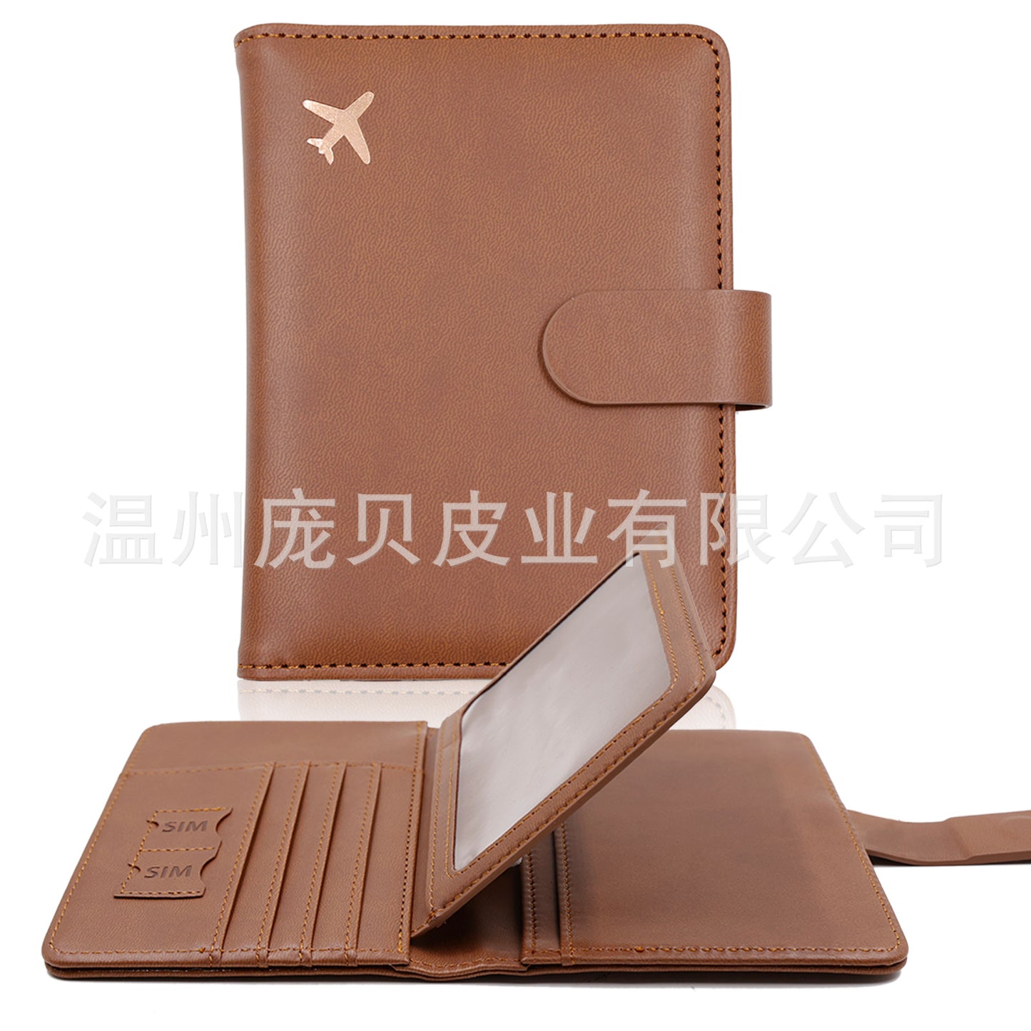 passport holder creative aircraft PU document storage bag leather passport cover passport bag cross-border factory direct sales