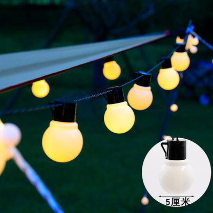 LED camping decorative light string wedding party layout bulb light outdoor garden tent canopy 5cm ball light string