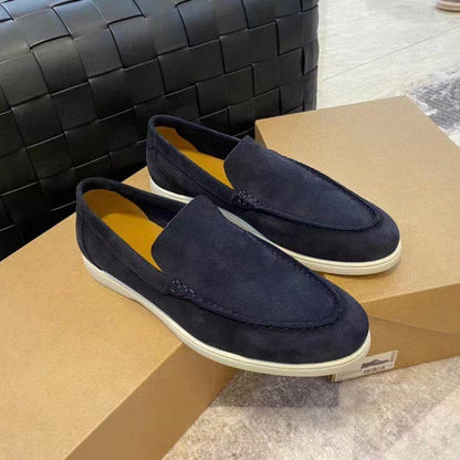 Men's summer loafers, casual flat shoes, slip-on driving shoes, cross-border large-size toe shoes