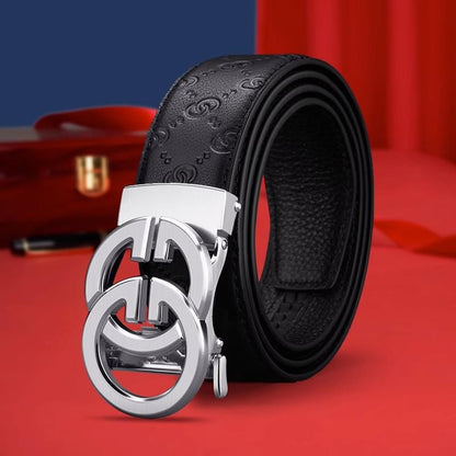 Men's new belt soft leather genuine cowhide belt pants belt 2023 trendy business gift box for boyfriend