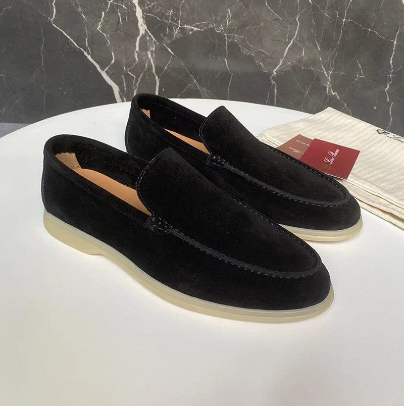 Men's summer loafers, casual flat shoes, slip-on driving shoes, cross-border large-size toe shoes