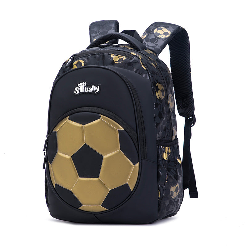 New spot elementary school students 1-3 grade football backpack large capacity schoolbag waterproof lightweight boy backpack