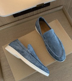 Men's summer loafers, casual flat shoes, slip-on driving shoes, cross-border large-size toe shoes