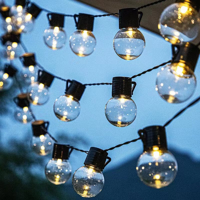 LED camping decorative light string wedding party layout bulb light outdoor garden tent canopy 5cm ball light string