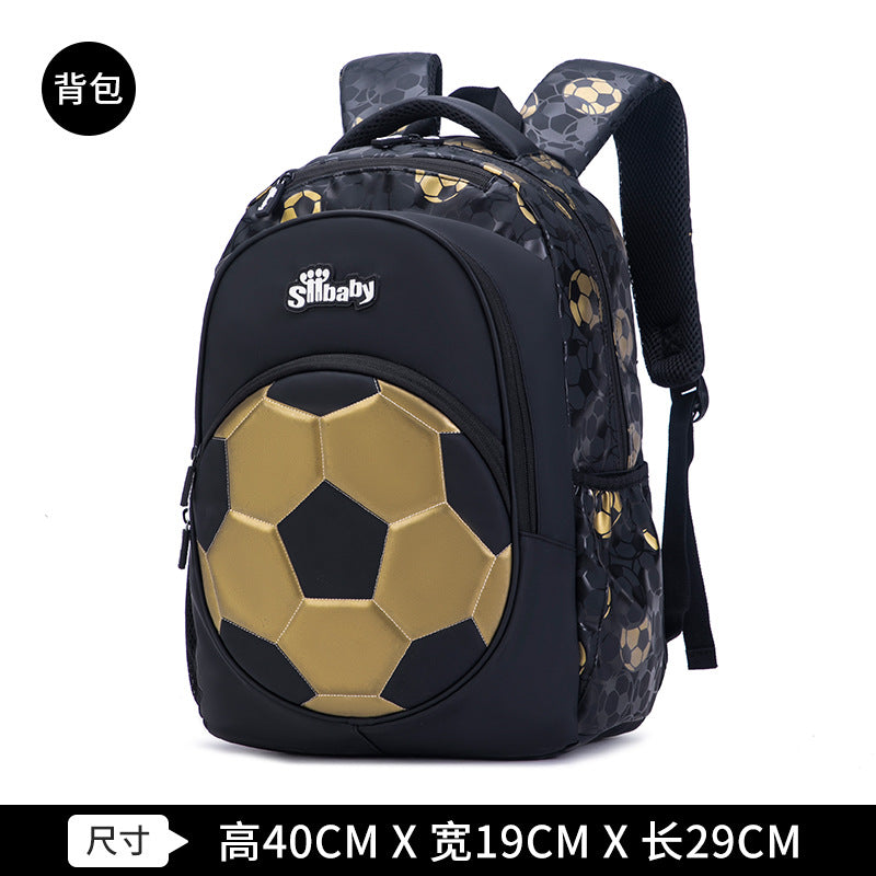 New spot elementary school students 1-3 grade football backpack large capacity schoolbag waterproof lightweight boy backpack