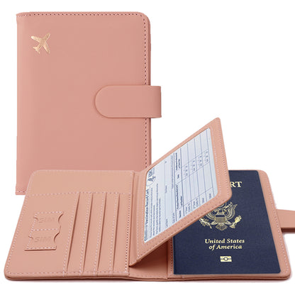 passport holder creative aircraft PU document storage bag leather passport cover passport bag cross-border factory direct sales