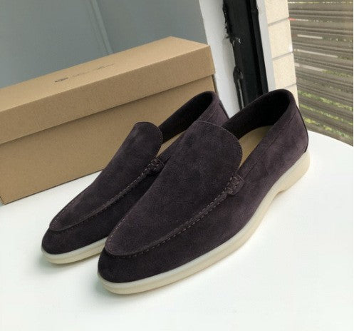 Men's summer loafers, casual flat shoes, slip-on driving shoes, cross-border large-size toe shoes