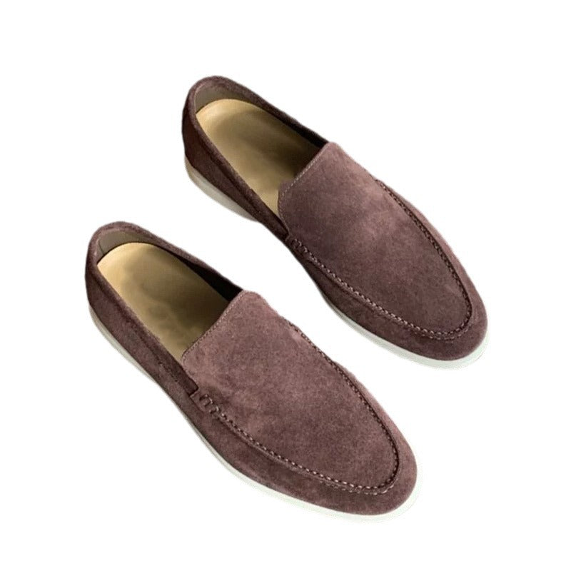 Men's summer loafers, casual flat shoes, slip-on driving shoes, cross-border large-size toe shoes