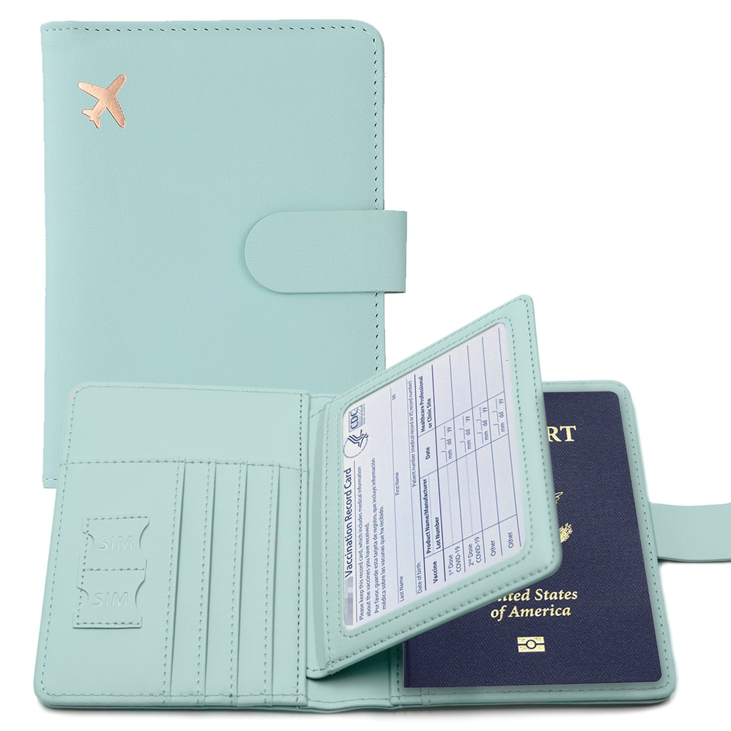 passport holder creative aircraft PU document storage bag leather passport cover passport bag cross-border factory direct sales